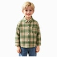 thumbnail image 6 of 4-5T Little Kids Boys Long Sleeve Plaid Dress Shirts Button Up School Uniform Kids Spring Fall Clothes Tops for 3M-11T Infant Baby to Tween, 6 of 7