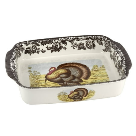 

Spode Woodland Turkey Baking Dish with Handles 15 Deep Lasagna Pan for Thanksgiving Dinner Parties and Other Events Made from Fine Porcelain