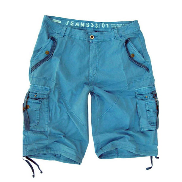 Dekking beneden lucht Mens Military Style Light Blue Cargo Shorts #A8s Size 30 - Walmart.com