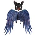 thumbnail image 1 of Máscara de alas de dragón de búho 3D Decoración de Halloween Disfraz de cosplay Animal Dre ◇:, 1 of 7