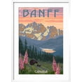 thumbnail image 2 of Art.com Banff, Canada - Bear and Spring Flowers Art Print by Lantern Press, White Frame Wall Art, 21" x 29", 2 of 5