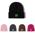 thumbnail image 2 of Beanies for Men Four Leaf Clover Ireland Irish St Patrick's Skull Cap Winter Hats for Women One Size, 2 of 3