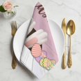 thumbnail image 2 of Happy Easter Cloth Napkins, Colorful Spring Eggs Pink Wooden Washable and Reusable Dinner Napkins Set of 2, Table Napkin for Kitchen Party Birthday Wedding Hotel Housewarming 20"x20", 2 of 9