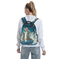 thumbnail image 5 of Yiaed Cute Angel Winged Rabbit Print Lightweight Backpack Travel Backpacks Hiking Daypack for Women Men, 5 of 5