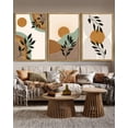 thumbnail image 4 of SHENIFY large 24x36in3pcs Natural Framed Sage Plant Botanical Wall Printing Boho Wall Art Minimalist Bohemain Abstract Canvas Prints with Leaf & Sun Lines, 4 of 6
