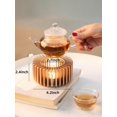 thumbnail image 3 of Rose Gold Teapot Warmer, Aluminum Alloy Tea Warmer with Tea Light Holder, Tea Warmers for teapot, Candle Heater for Heating Tea, Coffee and Milk, Portable Food Warmer for Camping and Traveling, 3 of 6