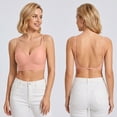 thumbnail image 6 of Ladies Lingerie Bras,V Neck Bra Padded Seamless Adjustable Straps Bralettes Everyday Basic Sleeping Bras, 6 of 7