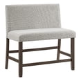 thumbnail image 1 of Picket House Furnishings Hester Counter Bench with Upholstered Back in Brown, 1 of 7