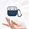 thumbnail image 4 of Funda para Audífonoses con soporte para Audífonoses para Apple Airpods 3 (azul medianoche), 4 of 9