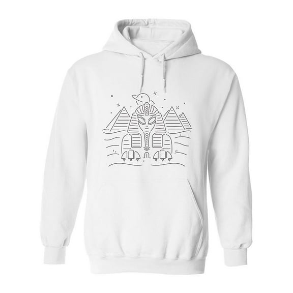 Alien Sphinx Graphic Hoodie Men -Image by Shutterstock, Male 3X-Large
