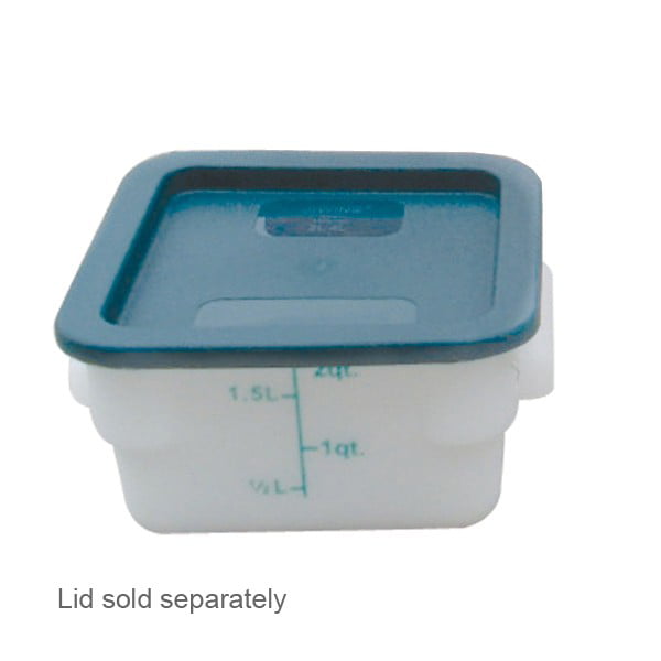 2 Qt Plastic Square Food Storage Containers, White