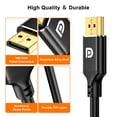 thumbnail image 6 of 4K DisplayPort to HDMI Cable, 6FT DP 1.2 Computer to HDMI 1.4 Screen DP to HDMI 4K@30Hz, 2K@60Hz, 1080P@120Hz, Uni-Directional Cord for Dell, HP, Lenovo, Samsung, Monitor, Projector, Desktop, TV, 6 of 8