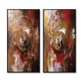 thumbnail image 2 of Designart "Ancient Revelations Gold and Red Abstract III" Abstract Painting Framed Wall Art Set Of 2 - Modern Gold Framed Wall Art Set Of 2, 2 of 6