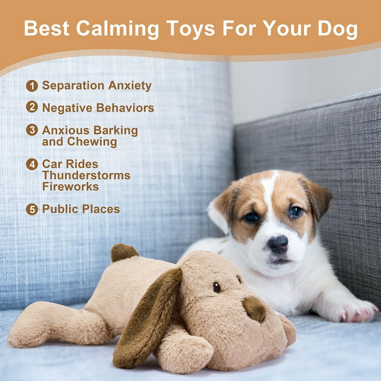 Moropaky Puppy Toy with Heartbeat Dog Training Toy for Separation Anxiety Calming Behavioral Aid, Heartbeat Toy Plush Toys for Dogs Cats Pets Puppy