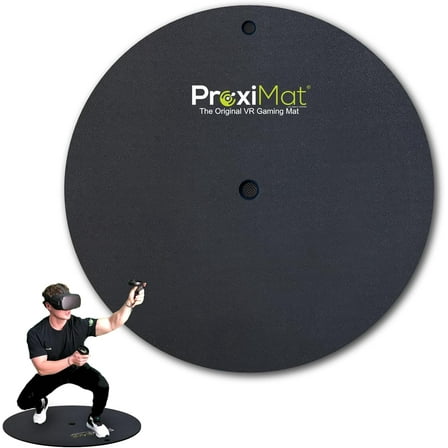 VR Mat - ProxiMat® Classic 35" Round Anti-Fatigue Mat for Virtual Reality - Play with Both Feet on The Mat - Compatible with Oculus Meta Quest, PlayStation VR, HTC Vive, and More (35 in.)
