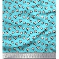 thumbnail image 1 of Soimoi Poly Georgette Fabric White Heart Print Fabric by The Yard 52 Inch Wide, 1 of 3