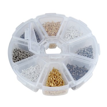 MIANGASTORE Ensemble d'Illets à Vis en Métal, Illets Filetés, Crochets pour Fabrication de Bijoux (Couleur Mixte) 4x10MM
