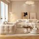thumbnail image 2 of White Sectional Sofa Couch Cloud Floor Love Seat Modern Lounge Sofa Lazy Hotel Sofa Para Habitacion Living Room Sets Furniture My Lux Decor Round, 2 of 16