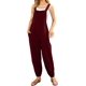 thumbnail image 1 of Overol sin mangas para mujer, estilo casual, de verano, pierna ancha, pantalones bottons, manga larga, con botones Vino Chica Vino Chica Xishao ropa, 1 of 2