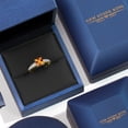 thumbnail image 5 of Gem Stone King 14K Yellow Gold Poppy Topaz and White Lab Grown Diamond Engagement Ring for Women | 1.90 Cttw | Princess 6MM | Gemstone November Birthstone | Size 8, 5 of 6