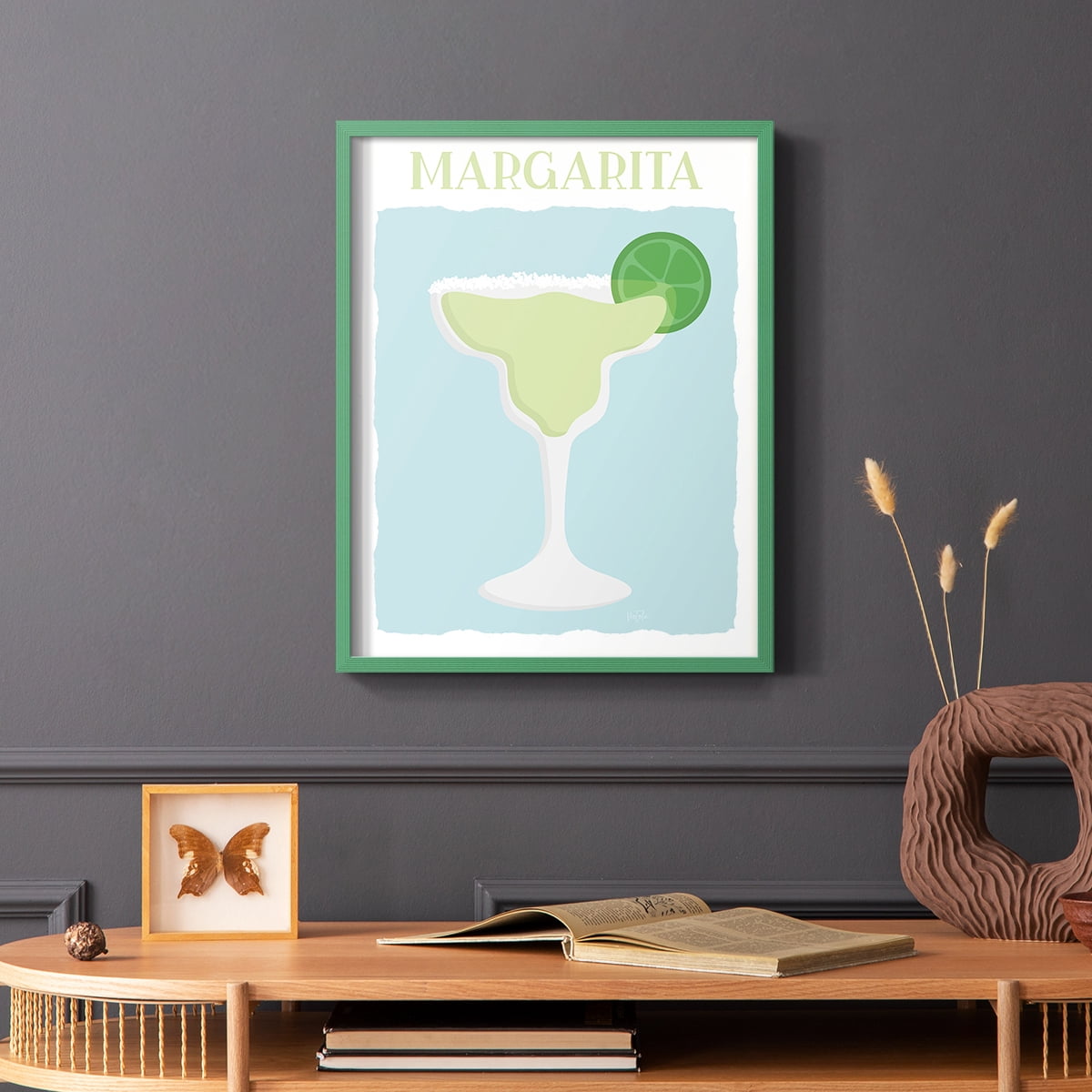 Margarita in Green Solid Wood 11 x 14 Framed Print