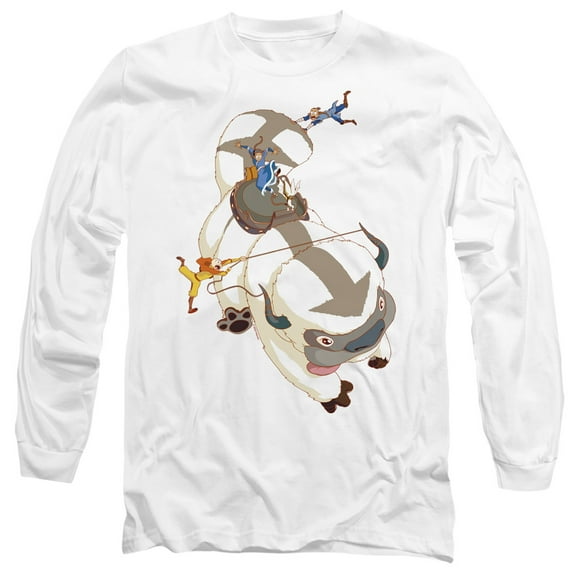 Avatar The Last Airbender Hang On Appa Unisex Adult Long-Sleeve T Shirt