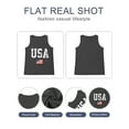 thumbnail image 3 of XCHQRTI Women's Plus 4th of July Tank Tops Graphic American Flag Sleeveless Shirts, 3 of 7