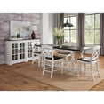 thumbnail image 6 of Sunny Designs Carriage House 84" Wood Friendship Table in White/Dark Brown, 6 of 6