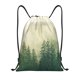 thumbnail image 1 of Fotbe Fog Forest Bolsa Mochila con Cordón Estampada, Bolsa de Gimnasio Deportiva, Bolsa Cinch, Bolsa con Cordón para Hombres y Mujeres-Small, 1 of 6