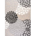 thumbnail image 2 of Oasis Modern Floral Beige and Cream Polypropylene Indoor Outdoor Area Rug, 8'x10' Rectangle, 2 of 7