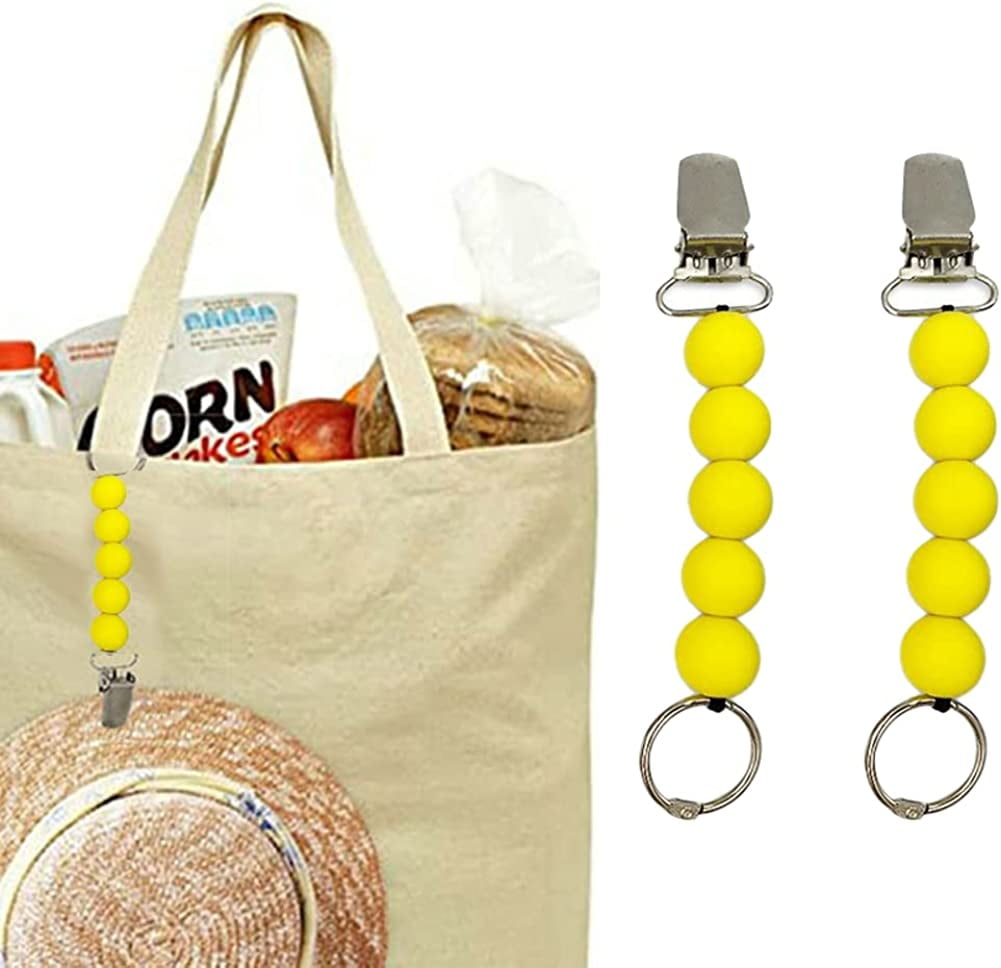 CoCopeaunts 2 PCS Hat Clip for Travel Cute Silicone Beads Hat Clip