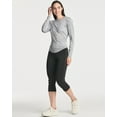 thumbnail image 5 of Real Essentials 4 Pack: Women's Dry-Fit Long-Sleeve Tie Back Open Back Athletic Workout T-Shirt (Available in Plus Size), 5 of 6