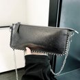 thumbnail image 1 of LNGOOR Sac à Chaîne Perlée pour Femmes avec Bandoulière, Nouveautés d'Été, Sacs Bandoulière en Cuir PU à Rivets pour Femmes, Petit Sac à Bandoulière à Chaîne pour Dame, Qualité, 1 of 7