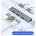 thumbnail image 2 of axGear USB-C Type C to USB 3.0 4 Port Hub USB Adapter USB-C Aluminum Slim Thunderbolt USB, 2 of 5