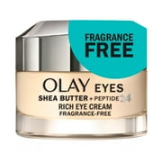 Olay Shea Butter + Peptide 24 Eye Cream, Fragrance-Free, 0.5 oz
