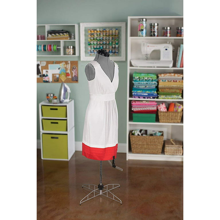 FAMILY DRESSFORM FM-S Family Small Adjustable Mannequin Dress Form Grey
