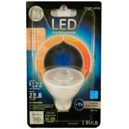 

1pk GE LED MR16 Dimmable 6.5 Watt GU10 Base Bright White Indoor Bulb 4589