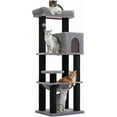 thumbnail image 1 of Cat Tree for Large Cats with Large Top Perch [.&#&#=cm] MultiLevel Tower for Cats with Sleeping Bag Cat Shelves with Scratching Posts and Condos Houses Sleeping Tr, 1 of 9
