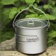 thumbnail image 3 of Pot de titanio ligero de lixada 750 ml con spork plegable para acampando al aire libre picnic de mochila para caminatas, 3 of 7