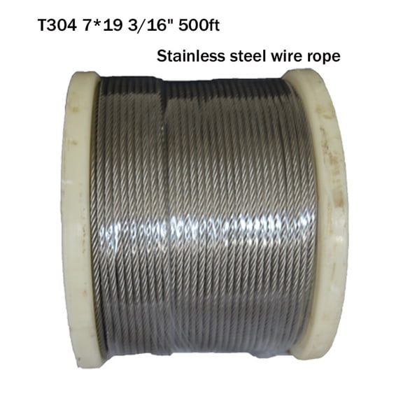 INTSUPERMAI Wire Rope Stainless Steel 500ft Cable Sling and Rigging Fittings