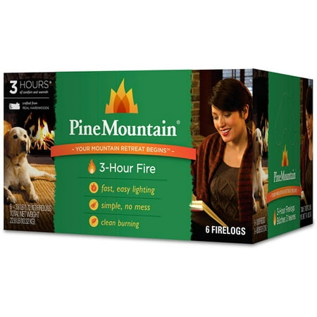 Pine Mountain 6-Pack, 3-Hour Firelogs, Easy