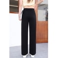 thumbnail image 5 of Women's Loose Straight Leg Pants , Elastic Waist Casual Pants, 5 of 9