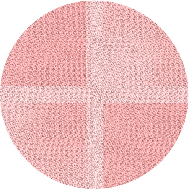 Ahgly Tapis Rond Lavable en Machine Intérieur Transitionnel Rouge Pastel Rose, 3 Pieds Rond