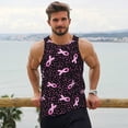 thumbnail image 6 of Cauagu Breast Cancer Awareness3 Print Men's Sleeveless Muscle Shirts,Tank Tops Quick Dry Workout Tank Top Gym Muscle Tee Fitness Bodybuilding T Shirt for Men-XX-Large, 6 of 7