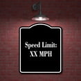 thumbnail image 2 of Speed Limit XX MPH BLACK Aluminum Composite Sign 15''x18'', 2 of 9