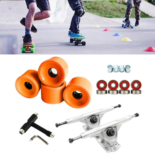 Cojinetes de soporte de soporte de puente de camión de monopatín instación de montaje, ajuste extremadamente apretado segurida Naranja pteado DYNWAVEMX Ruedas De Camiones De Skate