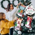 thumbnail image 4 of Juego de 3 medias navideñas, calcetines navideños pequeños para colgar en la chimenea de yute, mini medias navideñas personalizadas, bolsa de regalo con mini calcetines navideños, 4 of 4