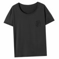 thumbnail image 2 of Camiseta para mujer con cuello redondo, ropa deportiva suave, camisetas de verano para playa, calle, camping M, 2 of 8