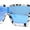 Blue Mirror, variant on Colored Mirror White Marble Frame 80s Robotic Shield Sunglasses Silver Mirror