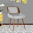 thumbnail image 1 of Panda Mid-Century Dining Chair Walnut - Gray Fabric, 1 of 1